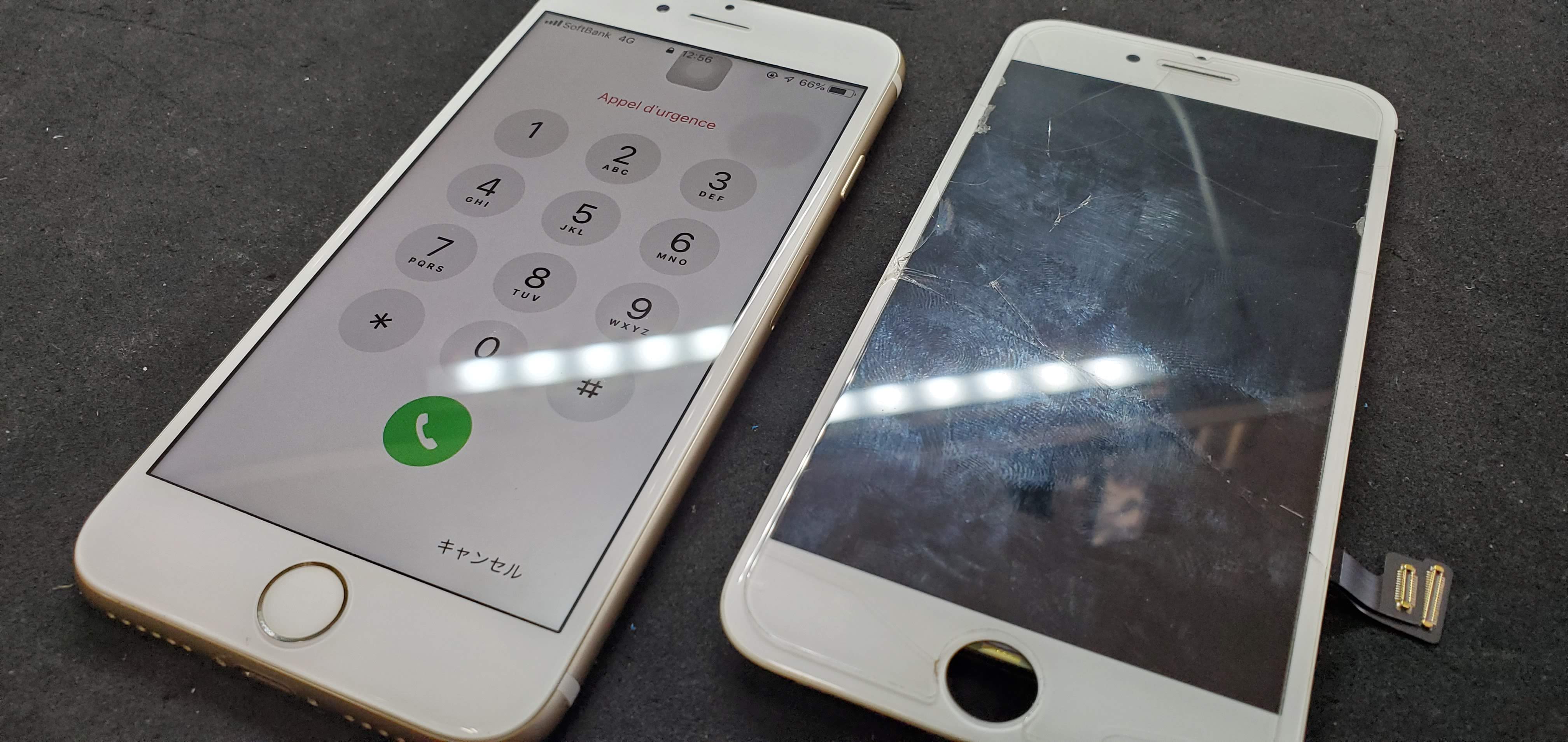 iPhone7　ガラス割れ修理でご来店！