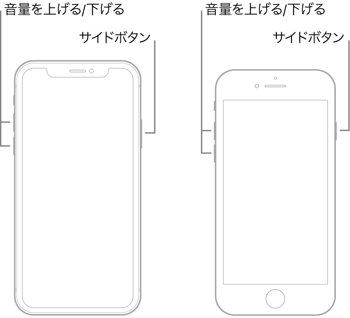 iPhone8以降の強制再起動