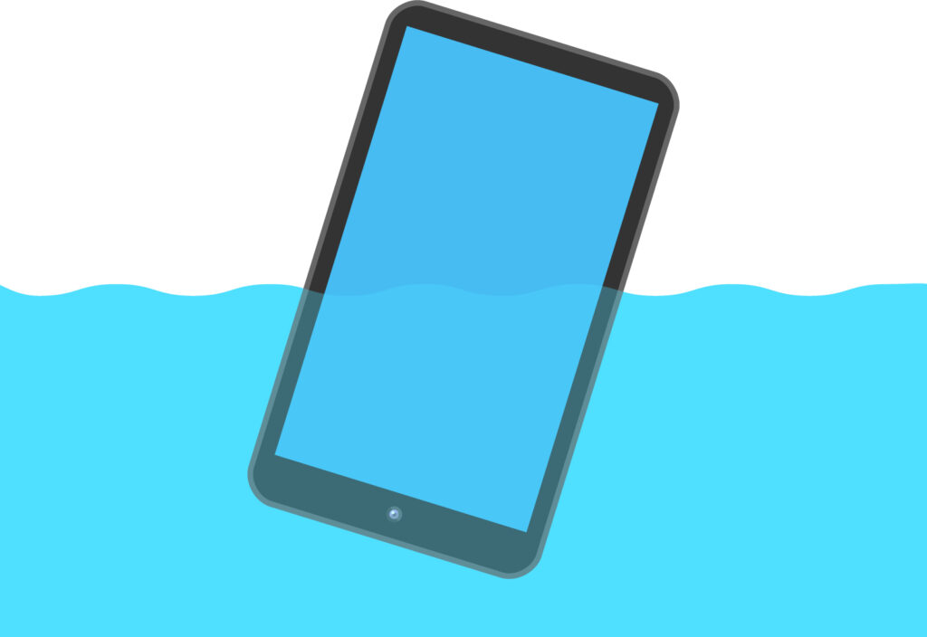 水没iPhoneの修理